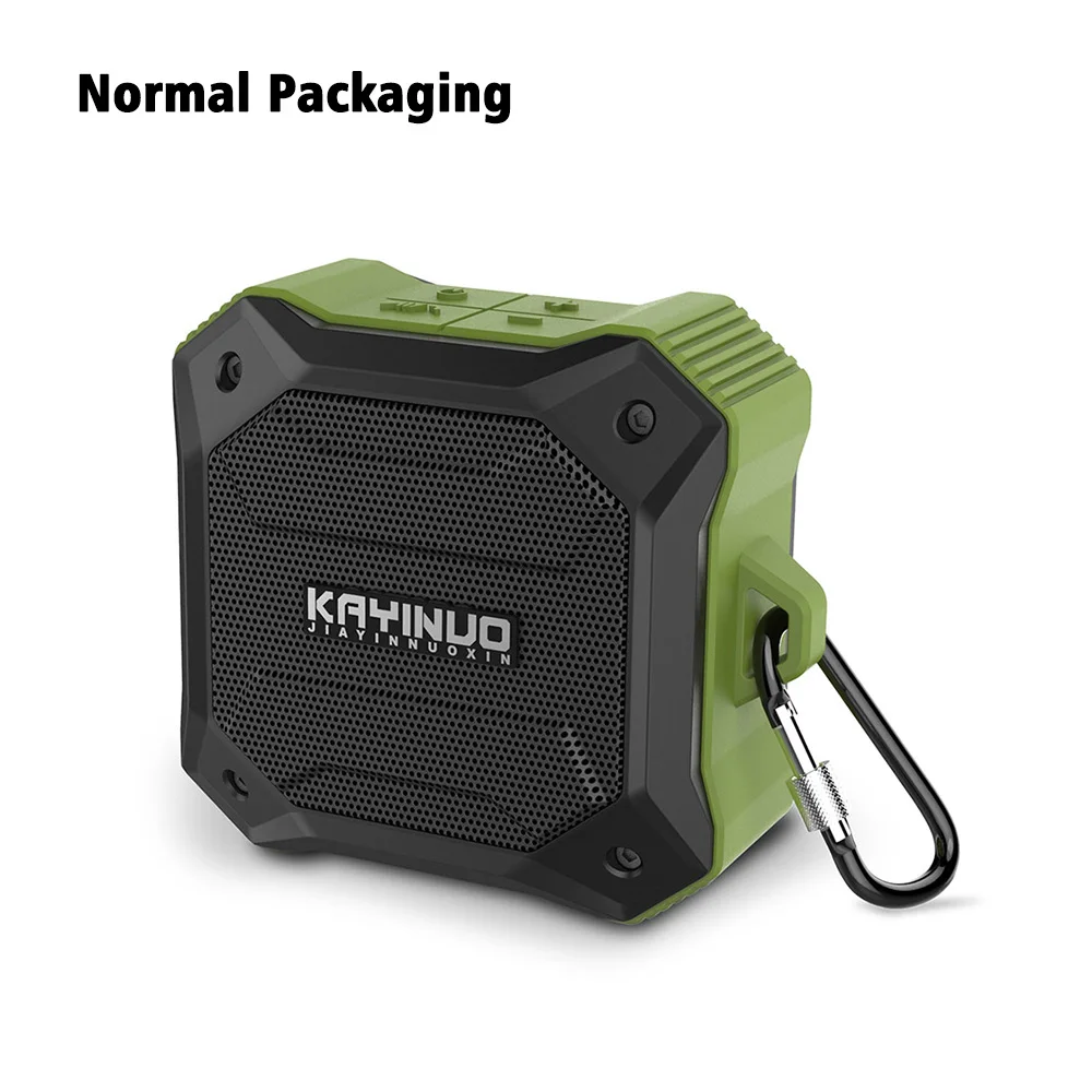 Green-Normal packing KAYINUO Высокая мощность Bluetooth динамик мощный беспроводной IPX7 водонепроницаемый супер бас портативный динамик 800 мАч Бумбокс беспроводной говорить - Цвет: Green-Normal packing