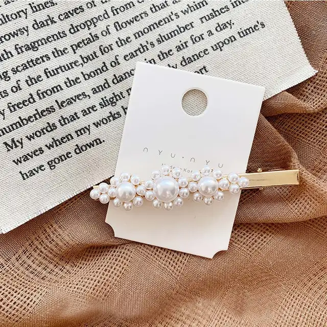 White Pearl Hair Bows With Hair Clips For Girls Kids Boutique Layers Bling Rhinestone Center Bows Hairpins Hair Accessories 17