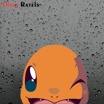

Three Ratels FC214 funny 3D CHARMANDER PEEKing Anime Decal Car Styling Sticker Waterproof Auto Motor Decor Graphics