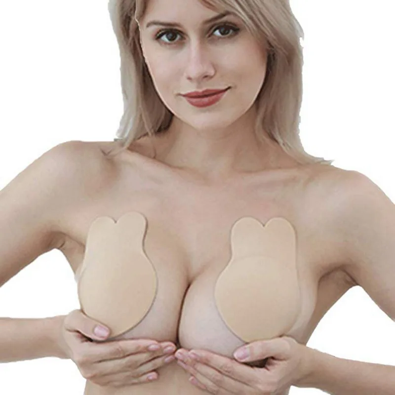 

Strapless Adhesive Lingerie Reusable Self-Adhesive Silicone Breast Nipple Cover Bra Pasties Pad Enhancers Push Up Nipple