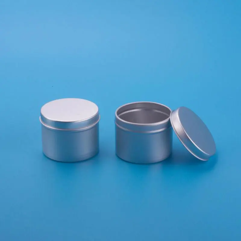 60ml Aluminum Metal Tin Cans Hair Wax Pots Packaging Bottle Makeup Tool Cream Containers Candle Jar 50pcs/lot High Quality