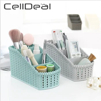 

1 Pc Desktop Sundries Storage Box Finishing Basket Cosmetic Makeup Up Brush Storage Case Home Office Stationery Organize Box