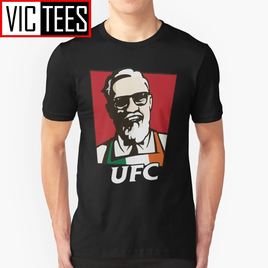 

Man Funny Conor McGregor KFC Colonel Harland Sanders Creative Design Printed T Shirt Men Cotton Tees Funny T-Shirt
