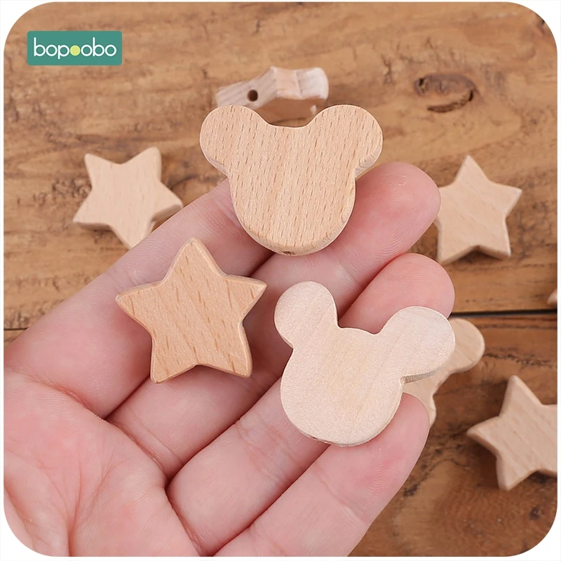 Beech Wooden Beads Teether Chewable 8-20mm Wood Tiny Rod For Children Beech Wood Ring Teething Beads For Baby Teether Bopoobo,teething toys,baby teething toys