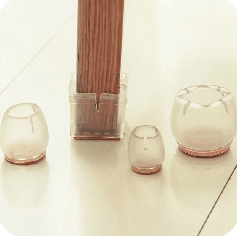 

WJ003 transparent chair feet cap,Round 25-29mm tube insert end,cover pad wood table floor scratch clear protector furniture leg