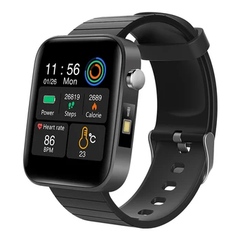 

T68 2020 Smart Watch Men Body Temperature Measure Heart Rate Blood Pressure Oxygen Smart Wristband Sport Fitness Watches Black