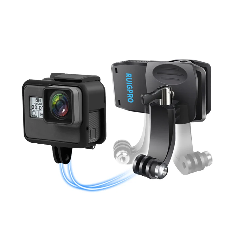 Зажим для рюкзака с поворотом на 360 градусов GoPro Hero 8 7 6 5 4 Xiaomi yi SJCAM SJ4000 DJI аксессуары