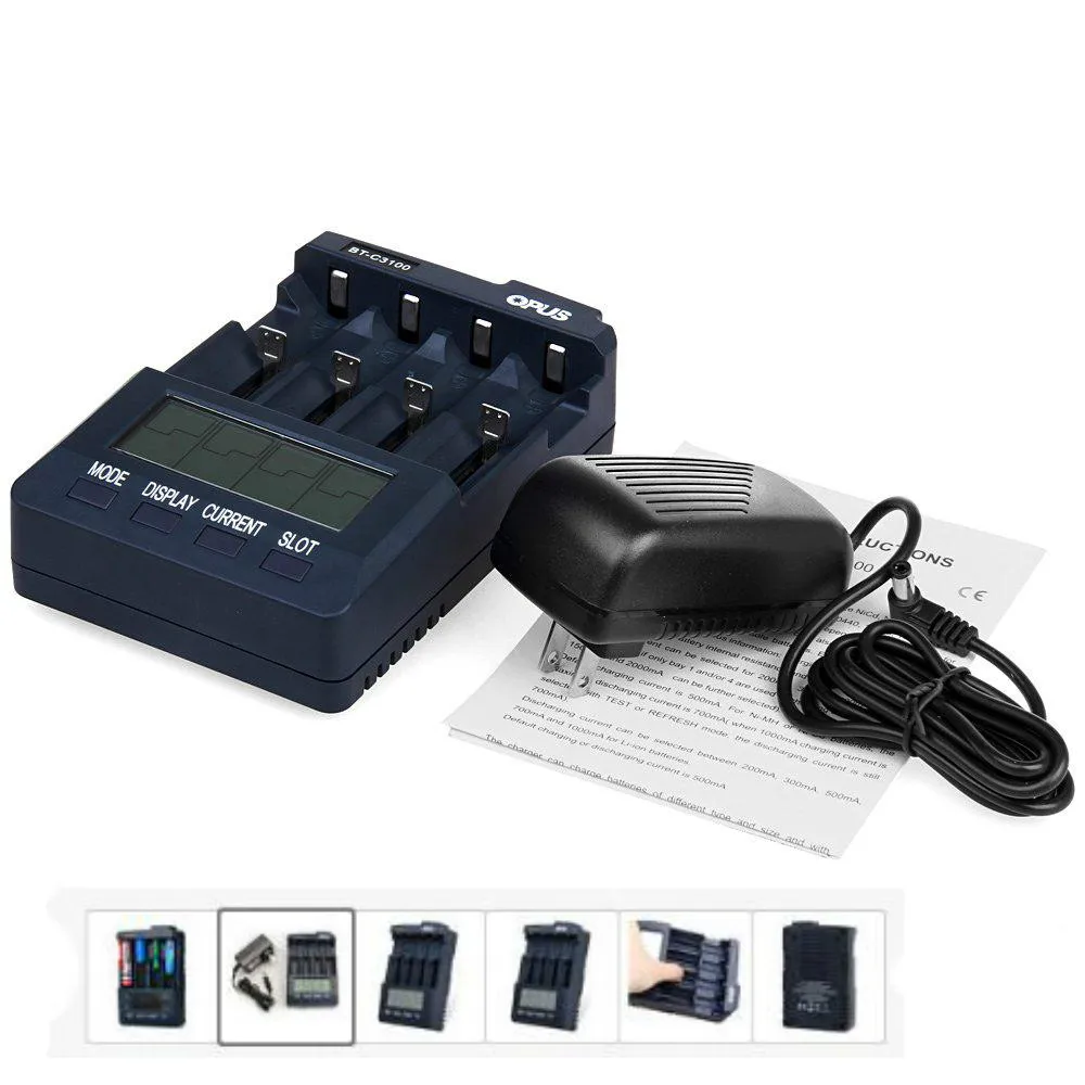 

Battery Charger Opus BT-C3100 V2.2 Digital Intelligent 4 Slots AA/AAA LCD Battery Charger Opus BT - C3100 V2.2 r57