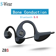 Bluetooth 5.0 S.Wear Z8 Wireless Headphones Bone Conduction Earphone Outdoor Sport Headset with Microphone Handsfree Headsets