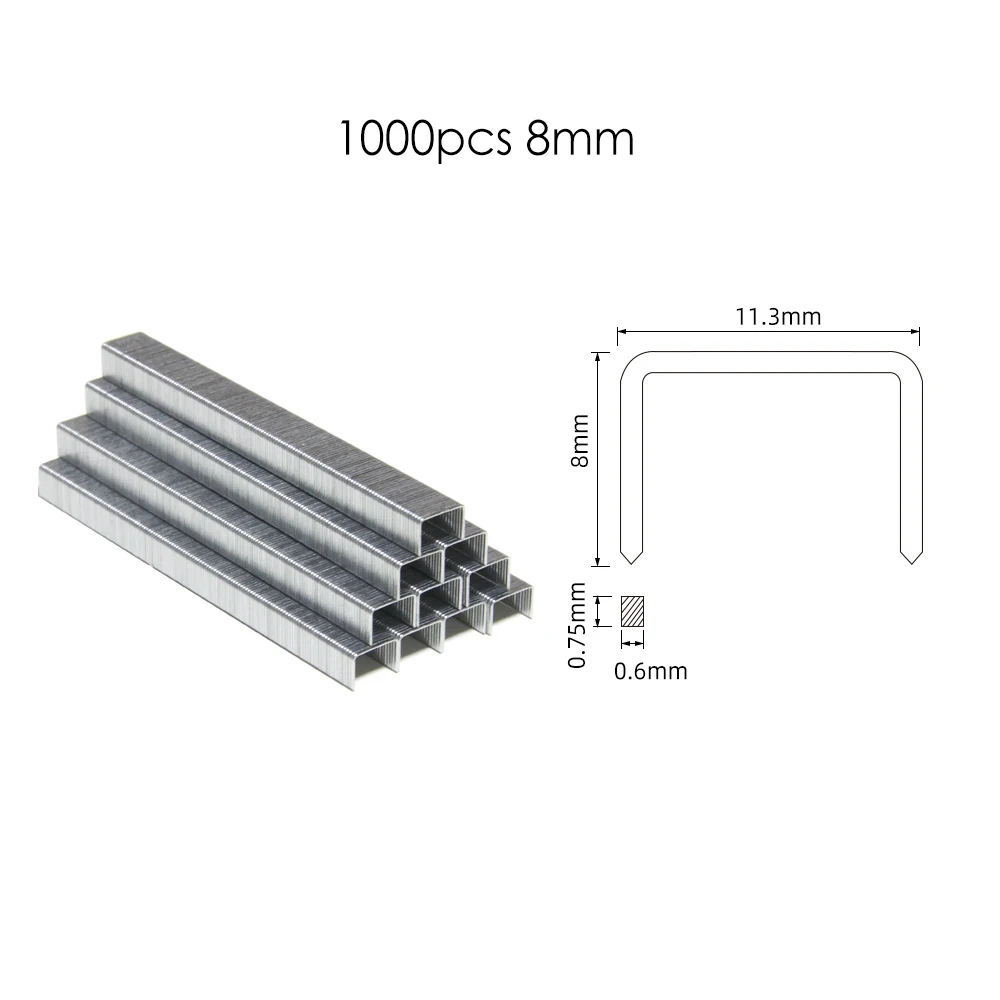 1000PC 6mm 10mm Staples Type53 for Electric Stapler and  Manual Staple Gun 