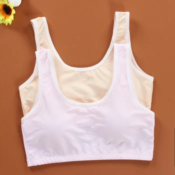 

1pc Teenage Underwear For Children Girls Cotton Lace Wireless Young Training Bra For Kids And Teens Puberty Clothing 2020