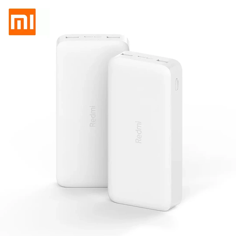 Оригинальный Xiaomi Redmi 20000mAh 18W QC3.0 power Bank Быстрая зарядка версия белый большой