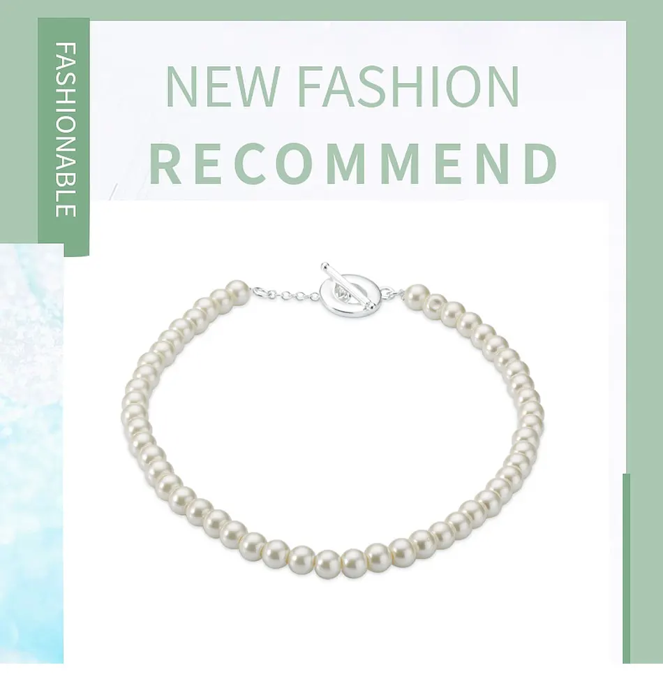 Silber 925 Schmuck Echte Süßwasserperlen-Halsketten für Damen – Detail 1