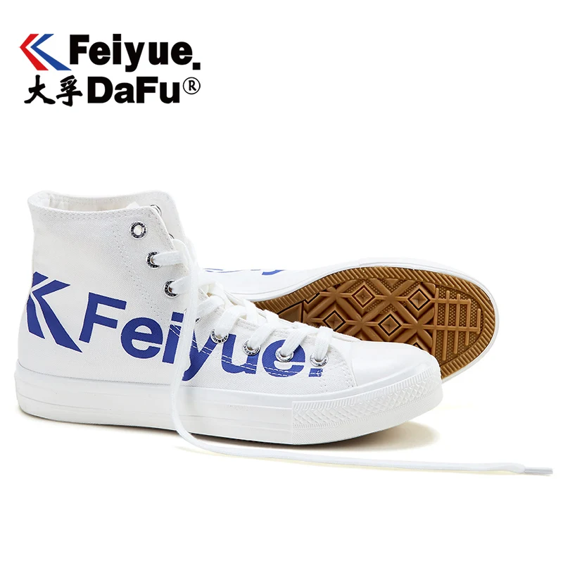 Dafufeiyue/парусиновая обувь для баскетбола 2078 г. Высокие мужские и женские кроссовки на шнуровке Повседневная модная дышащая трендовая нескользящая обувь