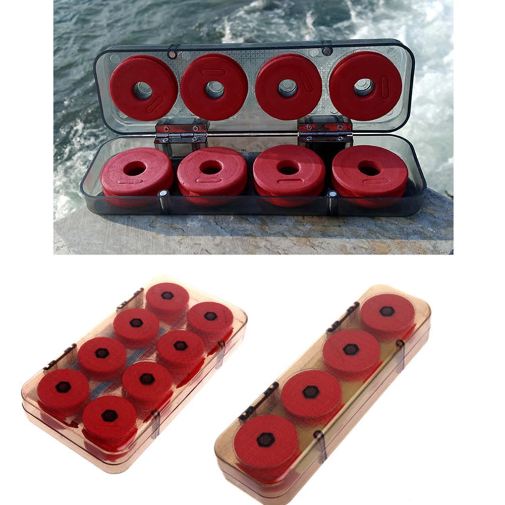 8/1Foam Winding Board Fishing Line Wire Shaft Bobbin Spools Tackle Box RED Utility Line Box Fishing Tackle Boxes Case