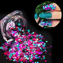 1 коробка смешанные Цвет ногтей блестящие хлопья 3D ультратонкий блестки 1/2/3 мм к требованиям заказчика; сверкающие; DIY Советы Ослепительная Блестки Дизайн ногтей аксессуары