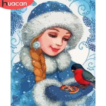 

HUACAN Paint By Number Christmas Hand Painted Painting Art Gift DIY Coloring By Number Girl Kits Home Decor