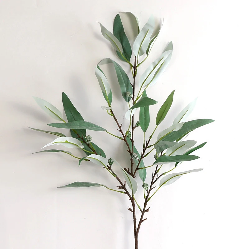 

Artificial Plant Eucalyptus Leaves Faux Silk Vase Arragement Home Wedding Decor