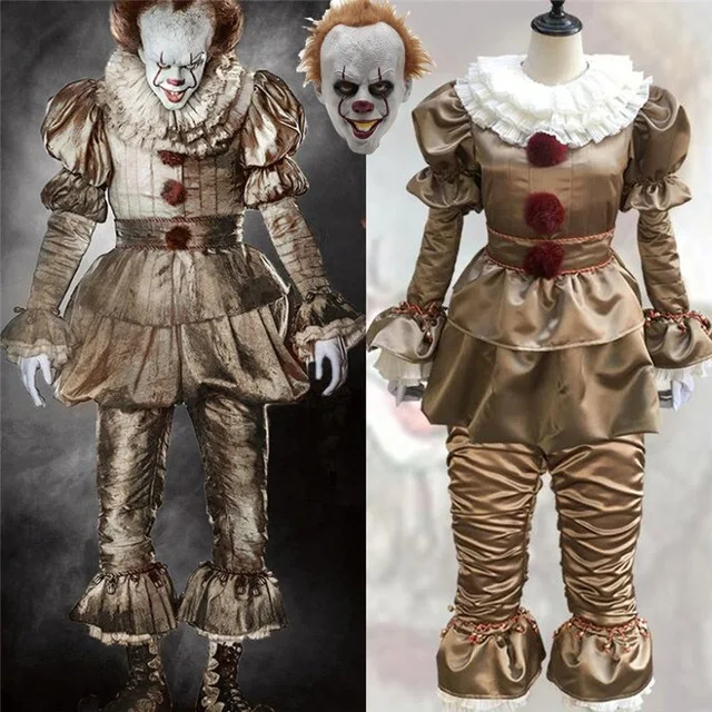 Страшная Женская необычная разделенная маска Стивена Кинга It Pennywise костюмы для