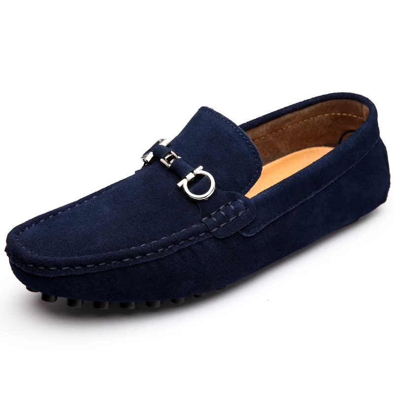 Large Size 45 46 Penny Loafers Men Casual Shoes Mens Shoes Suede Leather Man Moccasins Slip On Men's Flats Male Driving Shoes 6