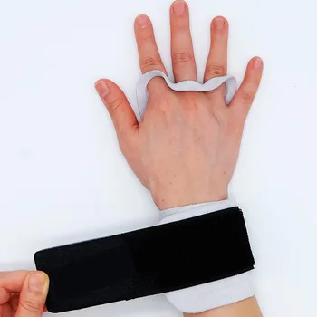 

A Pair Cowhide Finger Gloves Hand Support Hiking Cycling Sports Protection Useful Solid Breathable Wear-resisting Braces Health