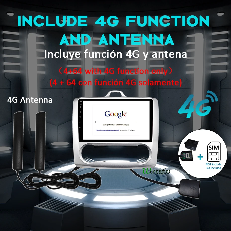 Flash Deal 1280*720P Android 9.0 Carplay 4G 64G Auto GPS Radio for Ford Focus Exi AT 2004-2011 Navigation IPS Screen Receiver No DVD Player 7