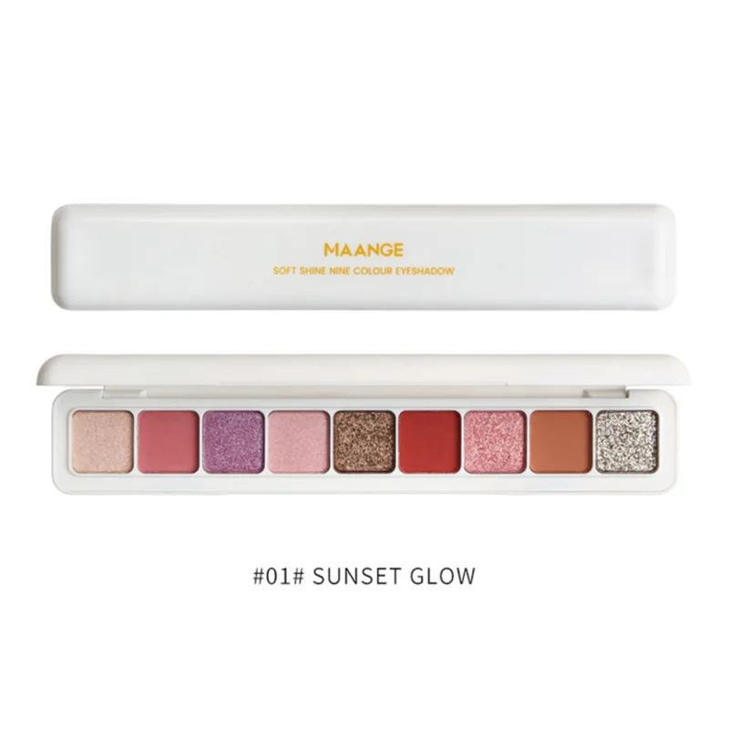 01 День Святого Валентина 9 цветов блеск Galaxy Shine Diamond Eyeshadow Kit пюре картофеля матовые Smoky Eyes палитра для макияжа мерцающий пигмент - Цвет: 01