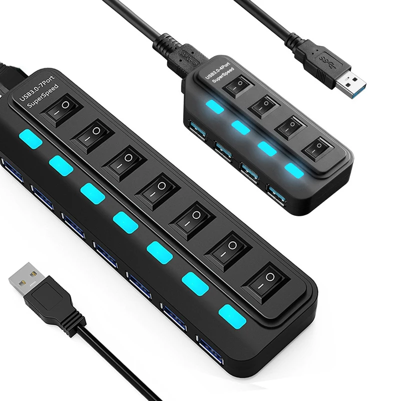 5 Гбит/с высокая Скорость usb хаб 4/7 Порты и разъёмы USB3.0 концентратора отдельным