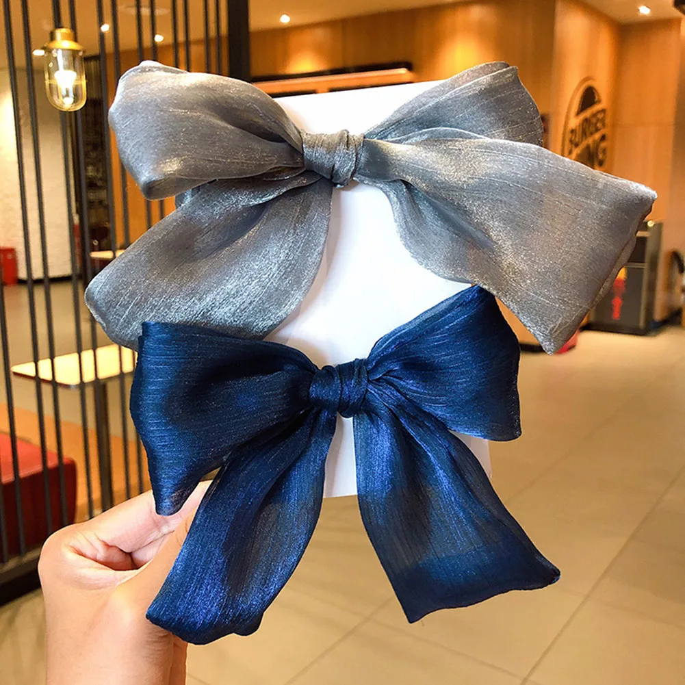 

Women Scrunchies Solid Color Elastic Bow Hair Rope Girl Hair Ties Korean Sweet Hair Accessories Headwear Head Wrap