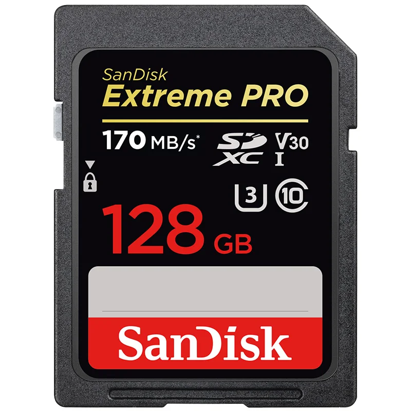 SanDisk 32GB Extreme PRO SD card 64GB Memory Card 128GB Sdcard 256GB class 10 UHS-I High Speed 95MB/s V30 DSLR sd 32 - Емкость: SD170M 128G