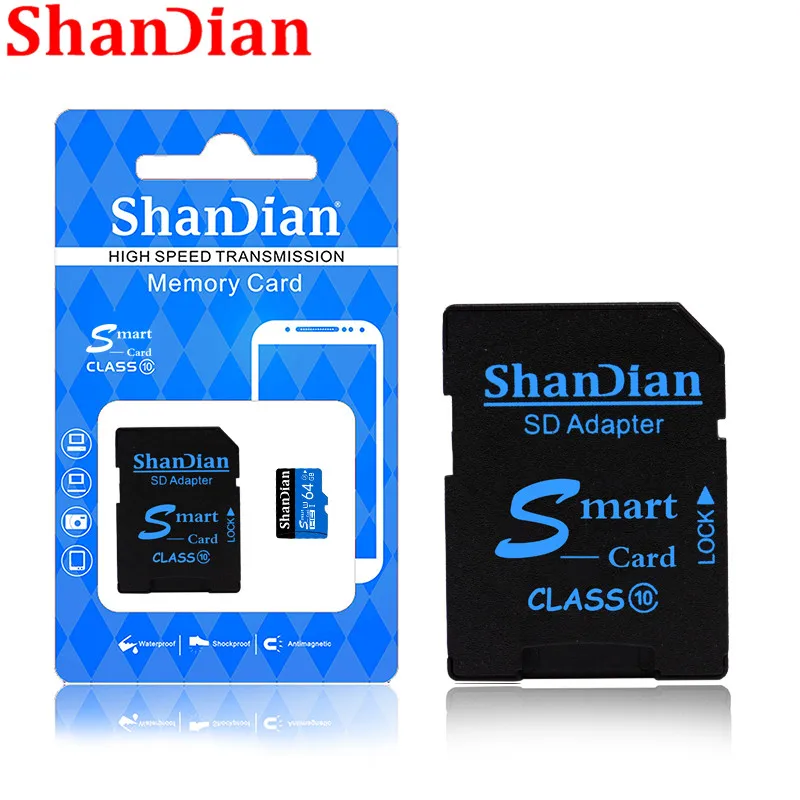 SHANDIAN карта памяти 16 ГБ 32 ГБ 6 Гб класс 10 TF карта памяти 4 ГБ 8 ГБ класс 6 смарт обновление TF карта для телефонов