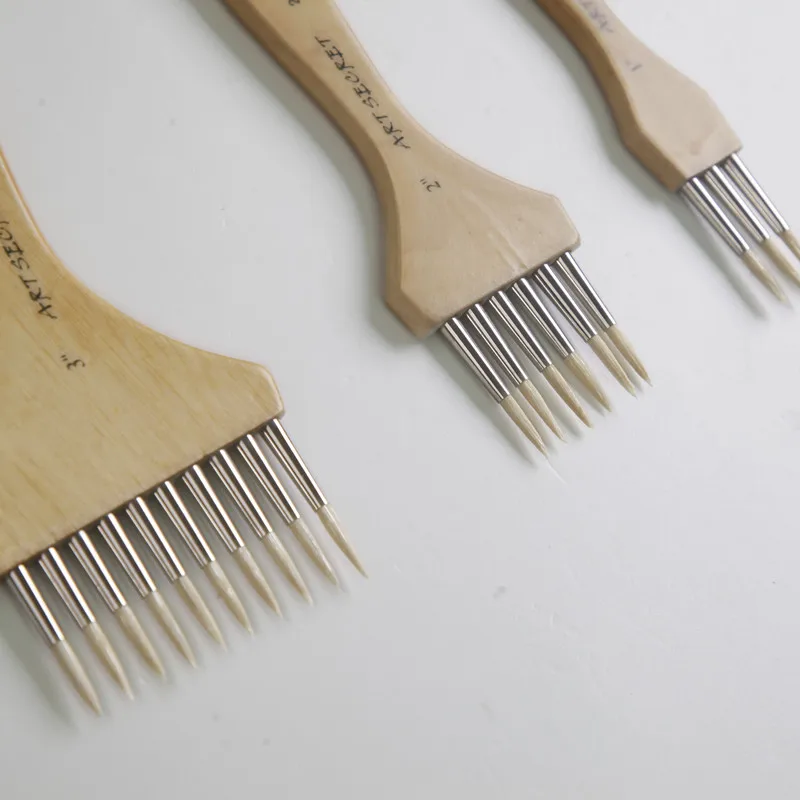 Tanio Artsecret Fork Head Paintbrush trzy pięć lub dziesięć włosków