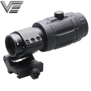 

Vector Optics Tactical 3x Magnifier High Quality Quick Flip Scope with Flip To Side Mount Fit For Holographic Sight