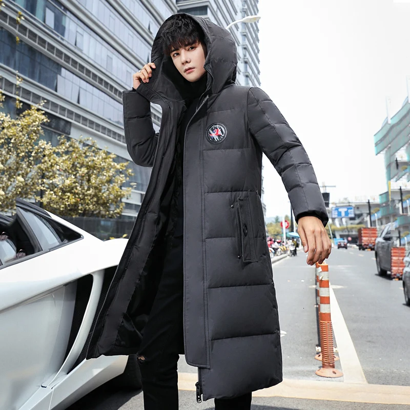 Spring And Autumn New Products China Loose Solid Color Men's High Quality Korean Style Long Thick Warm Coat - Цвет: gray
