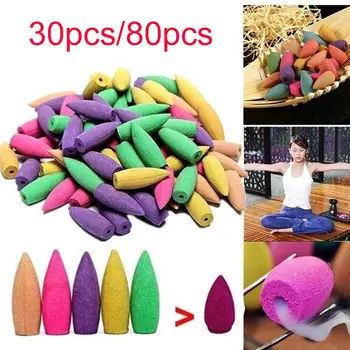 

Backflow Incense Tower Incense Sandalwood Incense Delicate Fragrance Cones Shape Relax Sleep Aid Buddhist Home Desktop