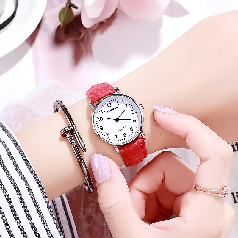 Женские Роскошные Кварцевые наручные часы Reloj Mujer, повседневные женские часы с кожаным ремешком, Модные Аналоговые женские часы под платье, черные часы