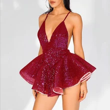 Пикантные комбинезон со стразами серебряные стразы боди с имитацией обнаженного тела производительность женский день рождения, празднование Одна деталь костюм одежда DL3429