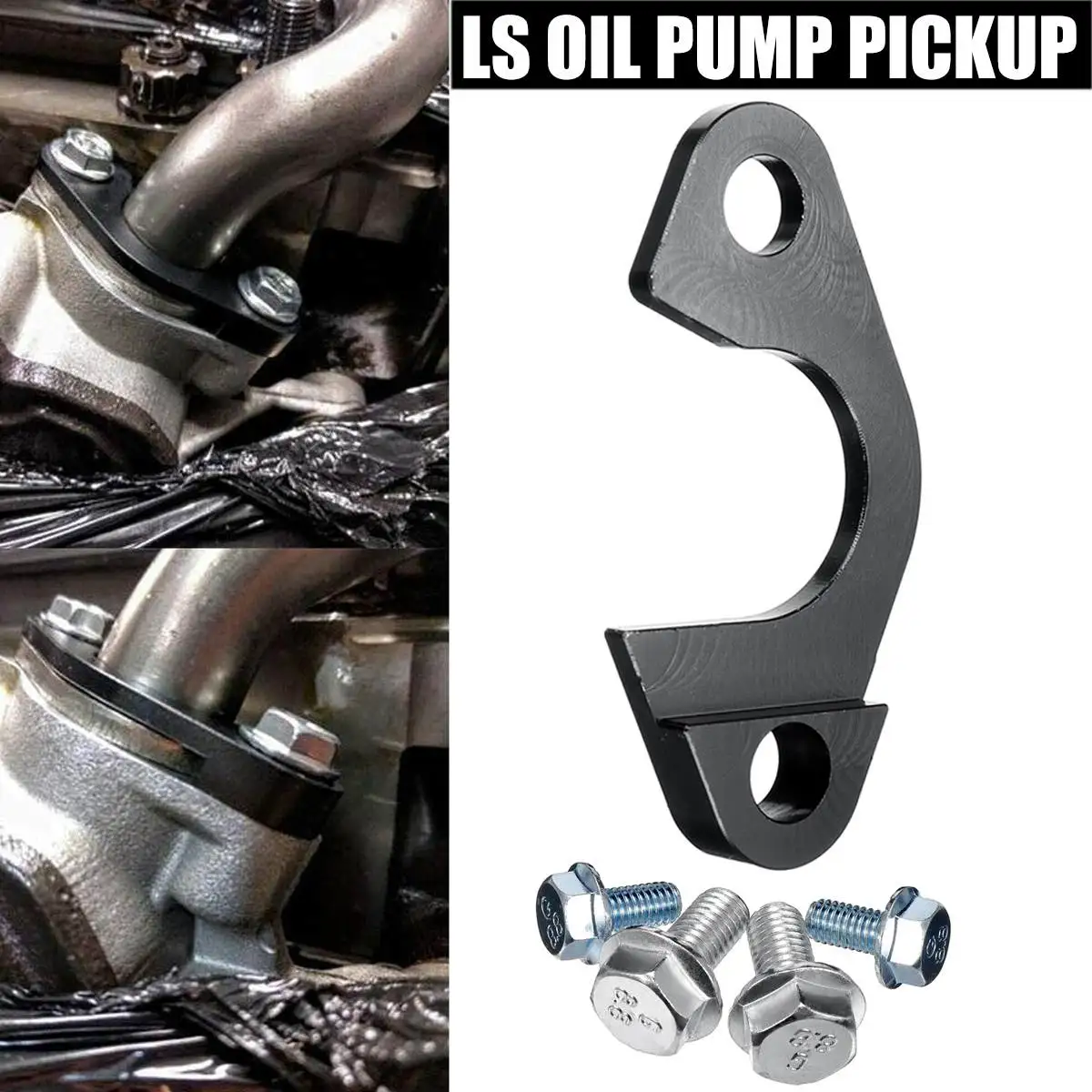 Engines & Components LS Oil Pump Girdle Pickup Tube Pipe Hold Down Brace Billet CNC LS1 LS3 LS2