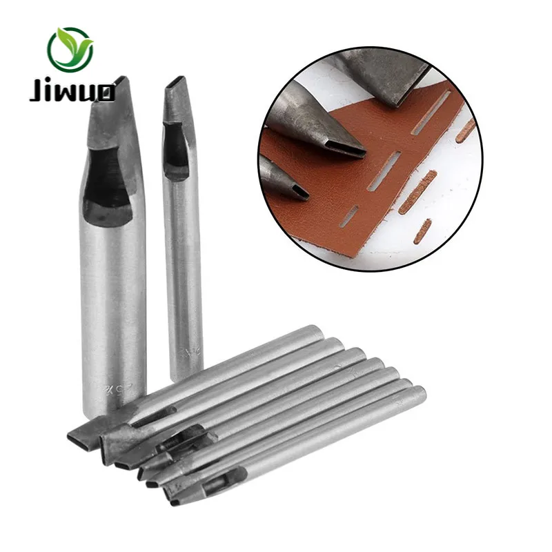 9 Piezas Perforadora De Cuero De Acero Con Alto Carbono - Forma Ovalada De 2mm Para Cinturones, Correas Y Artesanía DIY