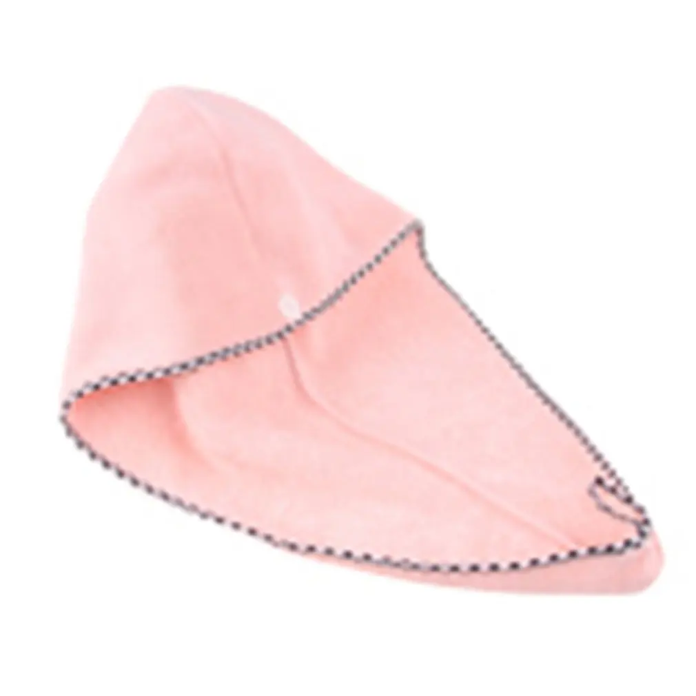 light pink Комфортное быстросохнущее полотенце для ванны, спа, однотонное цветное полотенце, Коралловое женское полотенце для волос, шапка для ванной - Цвет: light pink