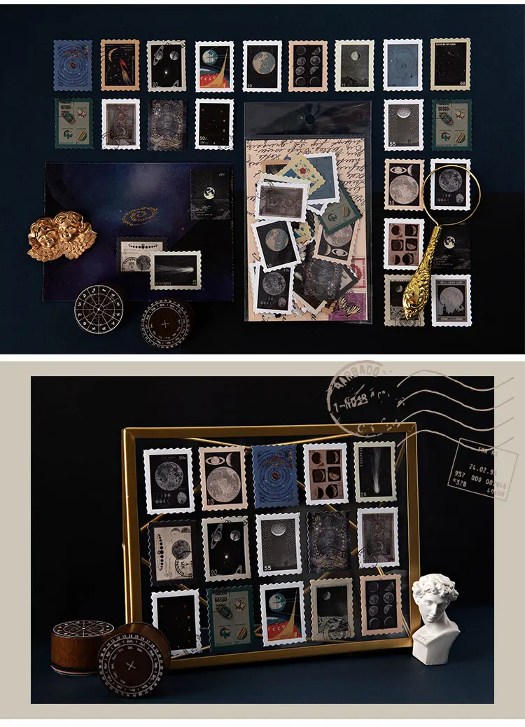 46 шт винтажный завод путешествия Луна марки бумажные наклейки украшения наклейки DIY для ремесла дневник в стиле Скрапбукинг планировщик этикетка наклейка