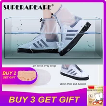 ПВХ модные Водонепроницаемые дождевые Бахилы для мужчин и женщин защита для обуви многоразовые сапоги дождевик для кроссовок обувь аксессуары