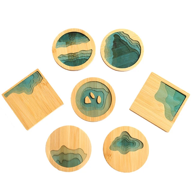 Wooden Resin Coasters Epoxy Resin And Wood Coasters For Drinks Epoxy Drink  Coasters For Coffee Table Tea Tabletop Protection New - AliExpress