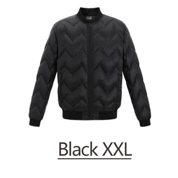 Xiaomi Mijia Uleemark мужская куртка на гусином пуху легкий вес модный дизайн 20D ткань высокой плотности замок температура холодное сопротивление - Цвет: Black XXL