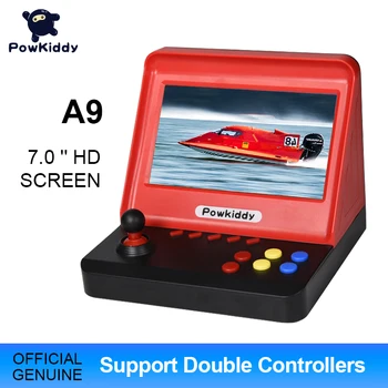 

Powkiddy A9 Game Console Video Game Classic Retro Player 7.0 Inches HD Screen with 3000 Games with Two Gamepads Support TF Card