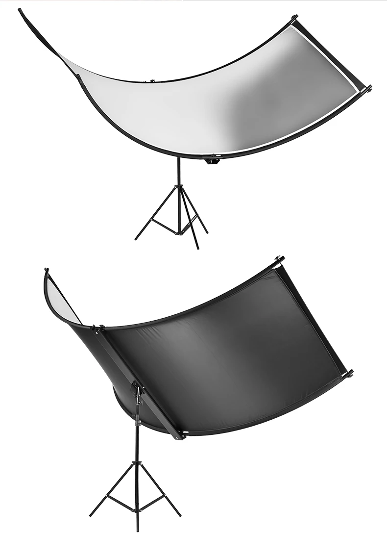 Selens-U-Shape curvo luz refletor, kit difusor de