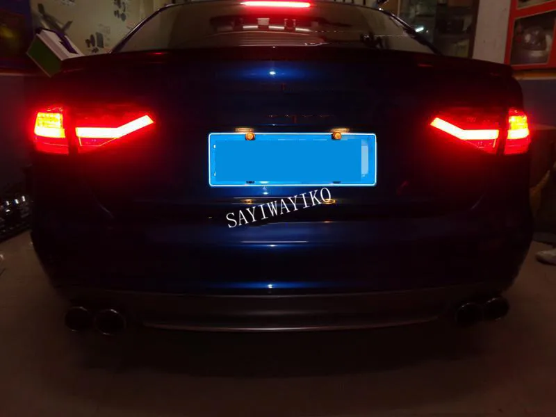 Стайлинга автомобилей задние фонари для Audi A4 A4L B8 фонарь 2008-2012 A4L B8 задних сигнальных огней, светодиодный задний фонарь задний багажная лампа крышка