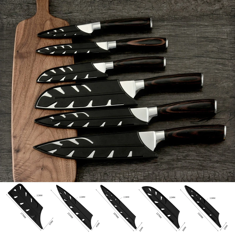 Black Plastic Knife Covers Chef'S Knife Sheath Edge Guards Case