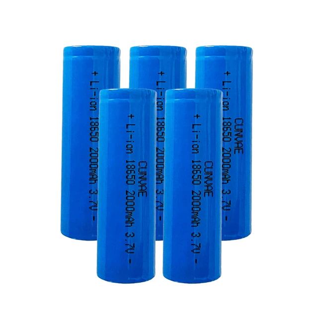 5pcs 100% Original 18650 ICR18650 2000mAh Battery NCR18650 3.7V