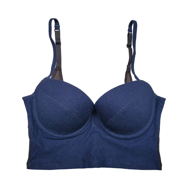 BRB092-Lencería suave cómoda para mujer, sostén con corsé y aros azules a juego, ropa interior, regalo de fina - AliExpress Ropa interior y ropa dormir